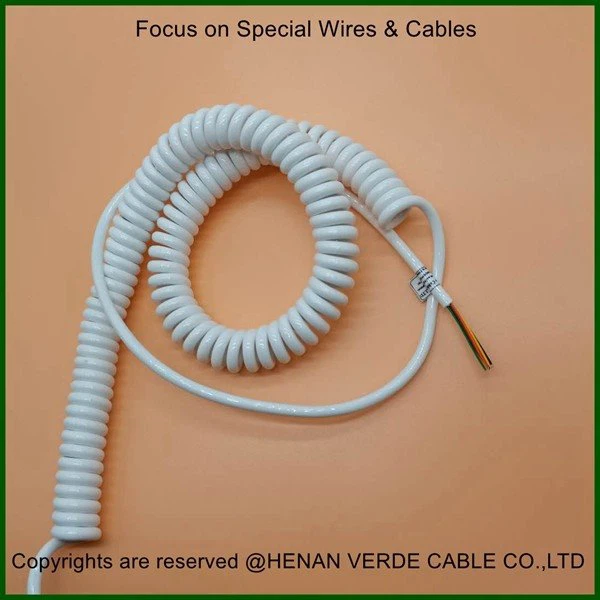 China white coiled cable