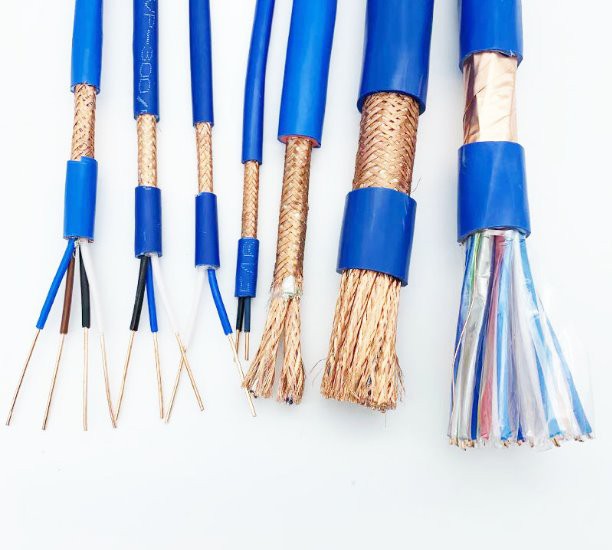 Blue Copper wire Braided Shielded Control Cable